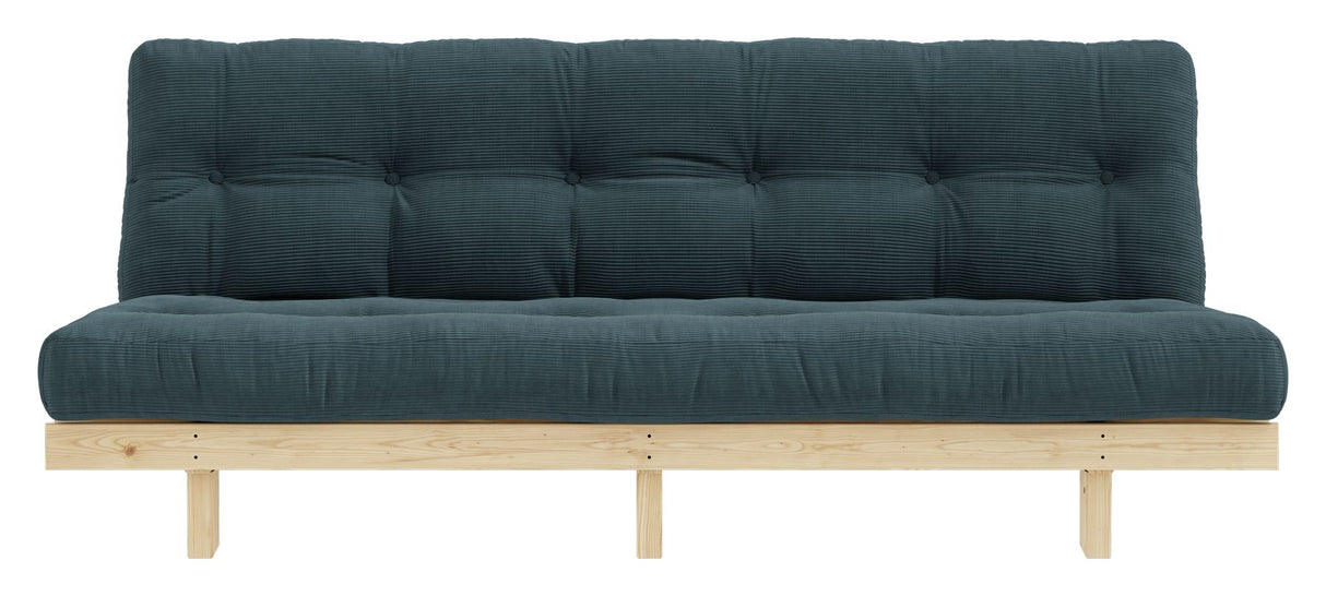 Lean Sovesofa, Fyrretræ/Svag Petroleum Blue fløjl - Unoliving.com