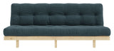 Lean Sovesofa, Fyrretræ/Svag Petroleum Blue fløjl - Unoliving.com