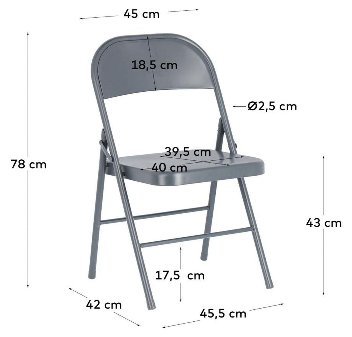 Aidana Klapstol, mørkegrå metal - UNOLIVING.COM