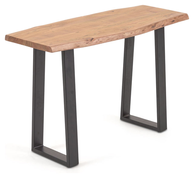 Alaia Konsolbord, Massiv acacie/Sort metalstel - UNOLIVING.COM