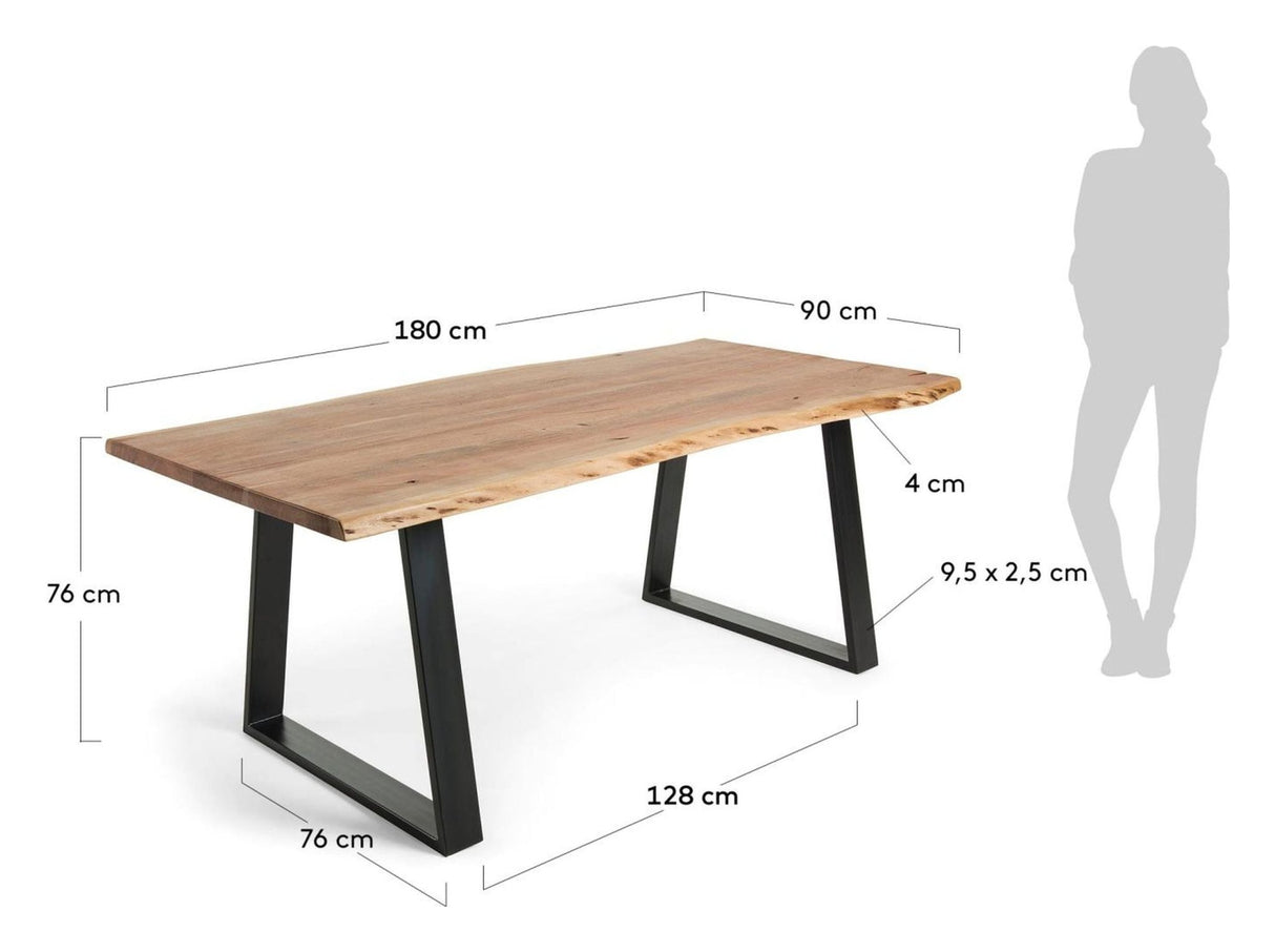 ALAIA Spisebord, Natur, 180x90 - UNOLIVING.COM