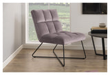 Alba Loungestol, Dusty rose velour/Mat sort - UNOLIVING.COM