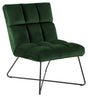 Alba Loungestol, Forest green velour/Mat sort - UNOLIVING.COM