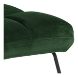 Alba Loungestol, Forest green velour/Mat sort - UNOLIVING.COM