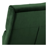 Alba Loungestol, Forest green velour/Mat sort - UNOLIVING.COM