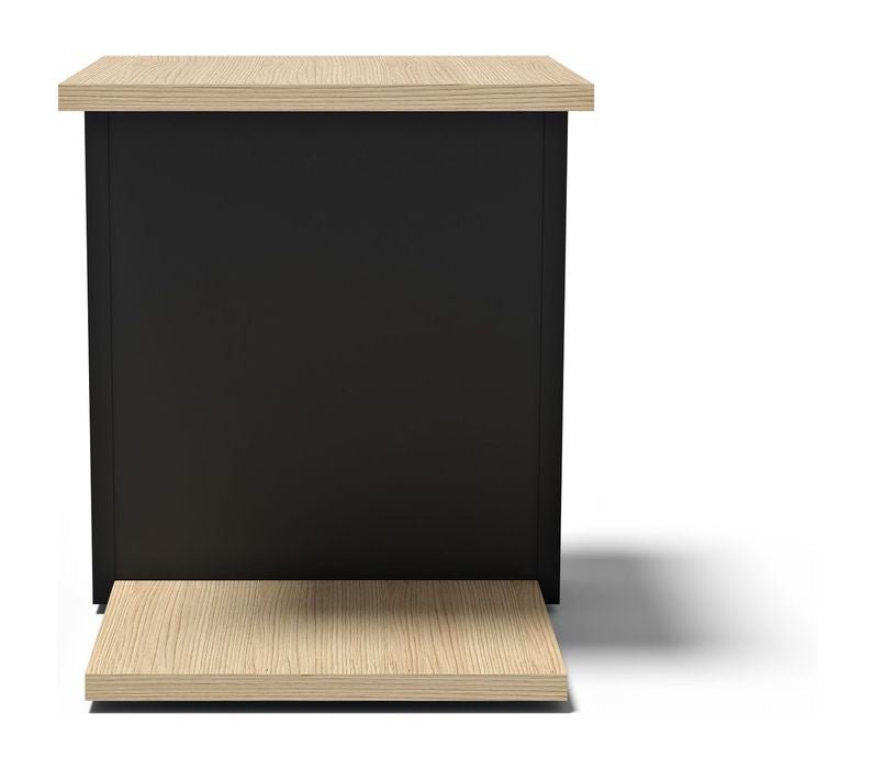 Albi Sidebord, Lys eg/Sort, 40x40x46 - UNOLIVING.COM