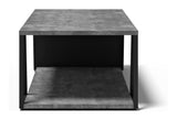 Albi Sofabord, Beton/Sort Metal, 100x55x36 - UNOLIVING.COM