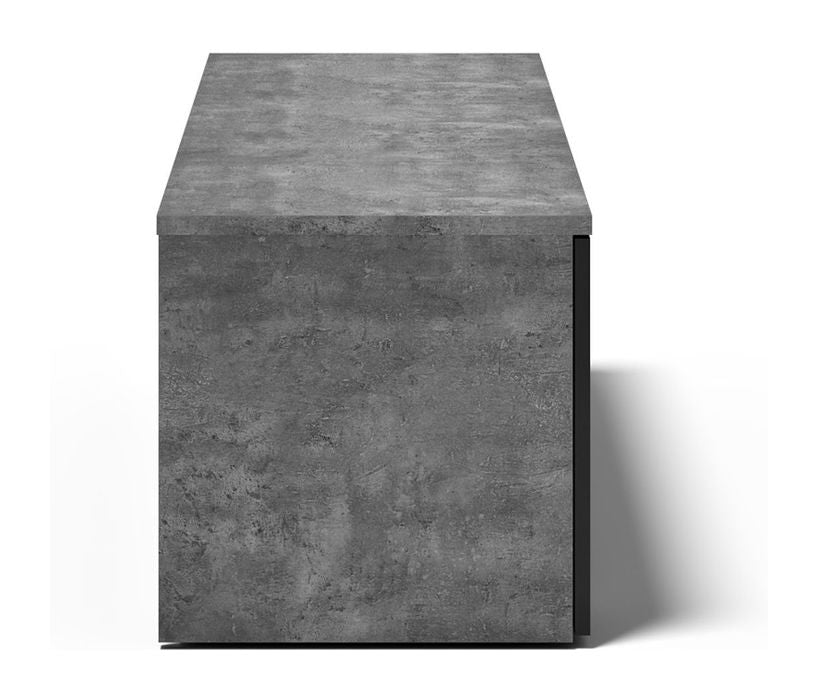 Albi TV - Bord 145, Beton/Sort Metal, 145x45x45 - UNOLIVING.COM