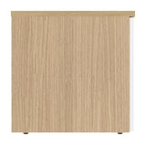 Albi TV - Bord 190, Lys eg/Hvid Metal, 190x45x45 - UNOLIVING.COM