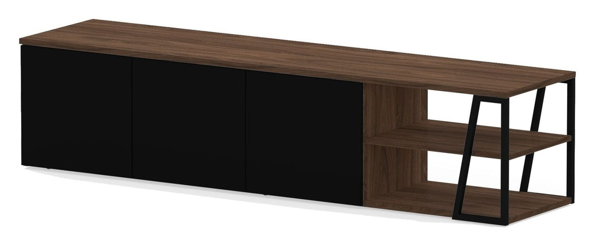 Albi TV - Bord 190, Valnød/Sort Metal, 190x45x45 - UNOLIVING.COM