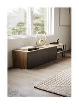 Albi TV - Bord 190, Valnød/Sort Metal, 190x45x45 - UNOLIVING.COM