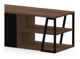 Albi TV - Bord 190, Valnød/Sort Metal, 190x45x45 - UNOLIVING.COM