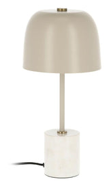 Alish Bordlampe m. marmor Beige - UNOLIVING.COM