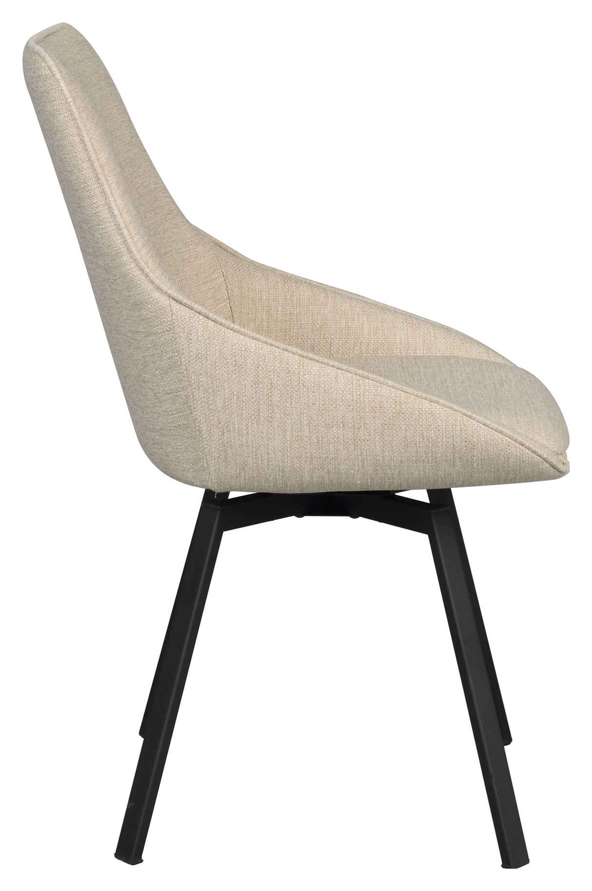 Alison, spisebordsstol - lys beige/sort - UNOLIVING.COM