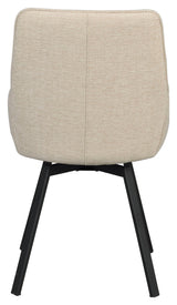 Alison, spisebordsstol - lys beige/sort - UNOLIVING.COM