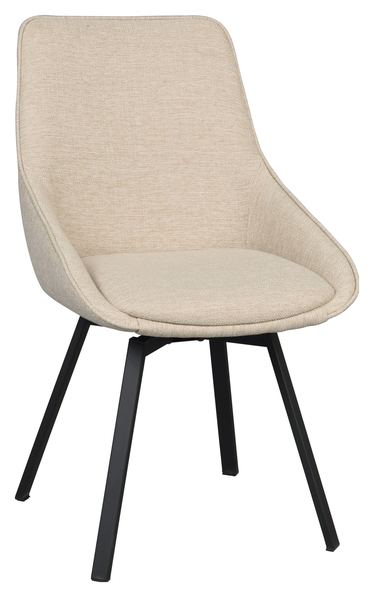 Alison, spisebordsstol - lys beige/sort - UNOLIVING.COM