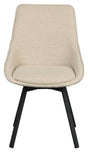 Alison, spisebordsstol - lys beige/sort - UNOLIVING.COM