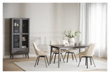 Alison, spisebordsstol - lys beige/sort - UNOLIVING.COM