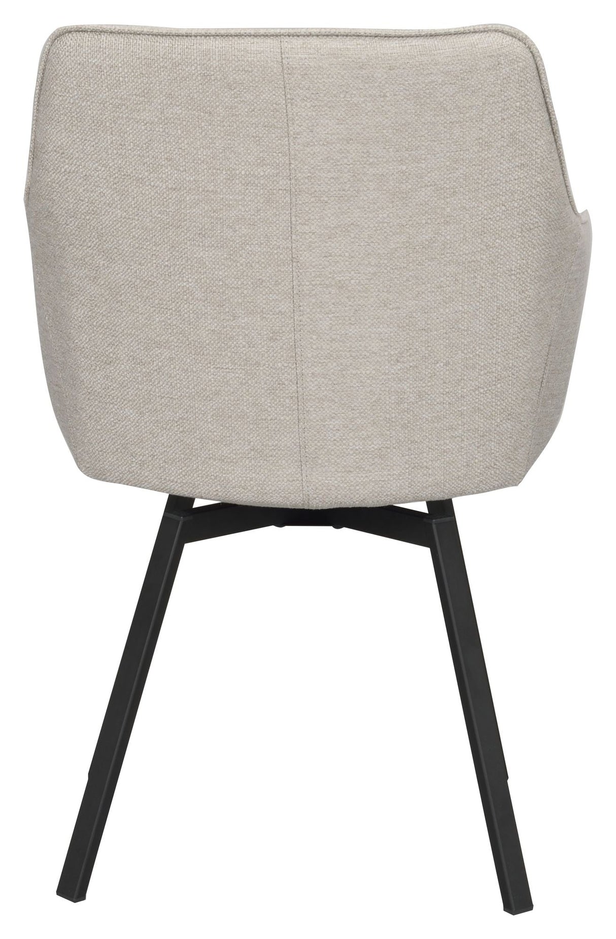 Alison Spisebordsstol m. drejefunktion, Beige stof - UNOLIVING.COM