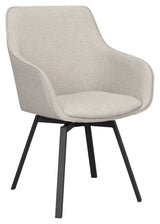 Alison Spisebordsstol m. drejefunktion, Beige stof - UNOLIVING.COM