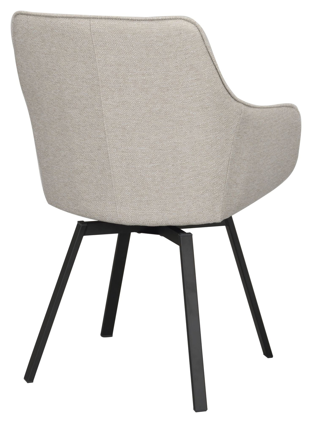 Alison Spisebordsstol m. drejefunktion, Beige stof - UNOLIVING.COM