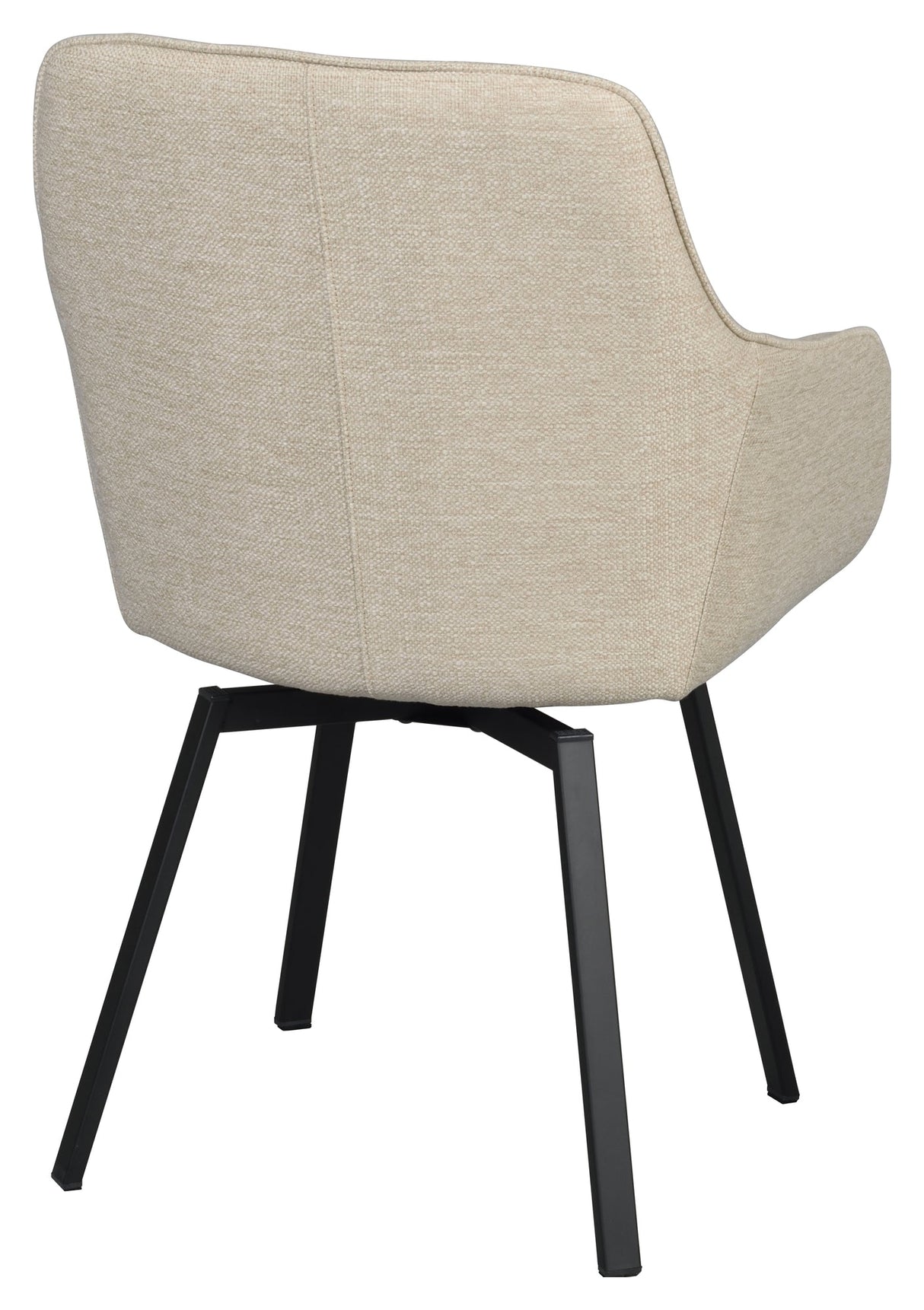 Alison, spisebordsstol m/armlæn - lys beige/sort - UNOLIVING.COM