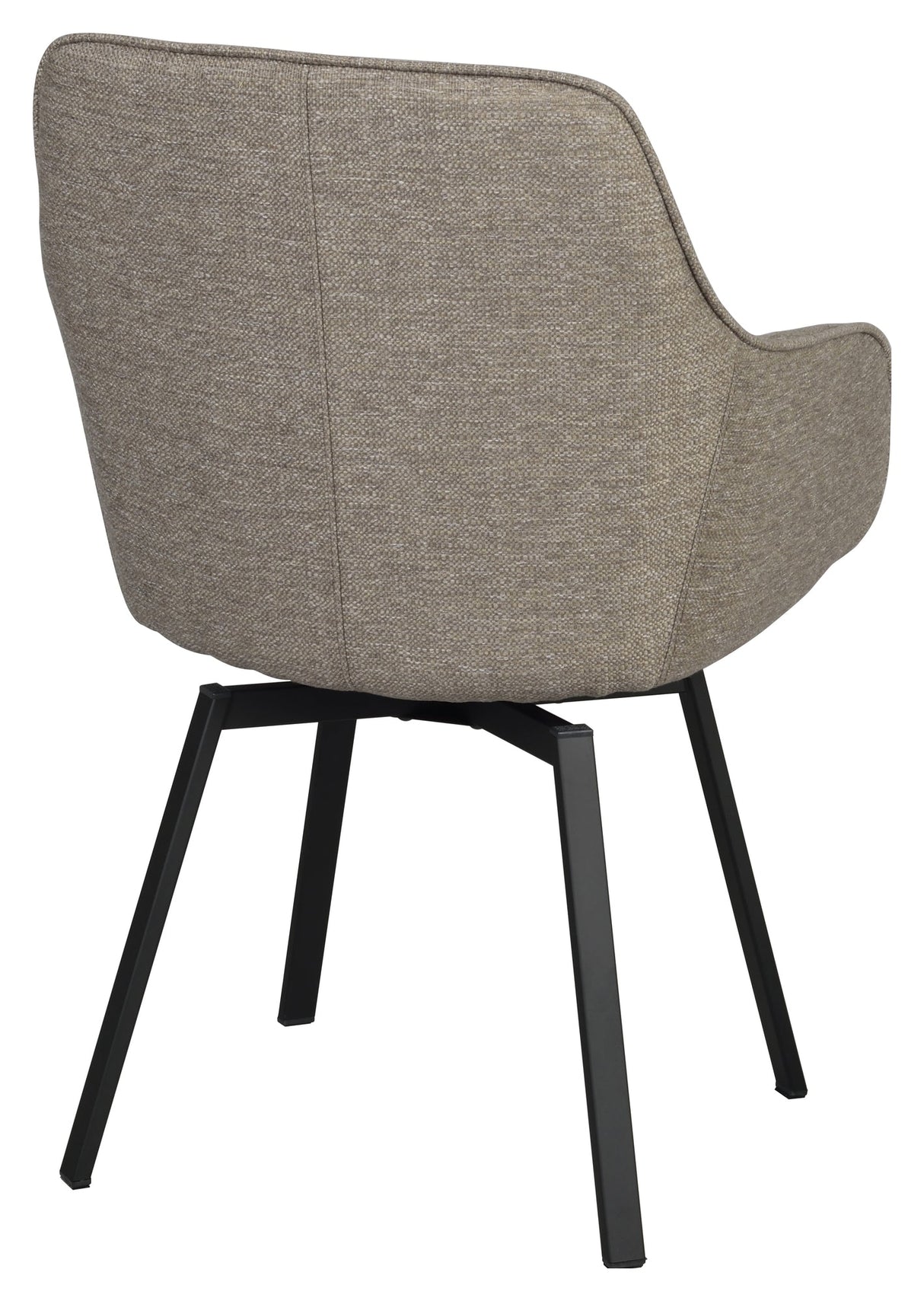 Alison, spisebordsstol m/armlæn - mørk beige/sort - UNOLIVING.COM