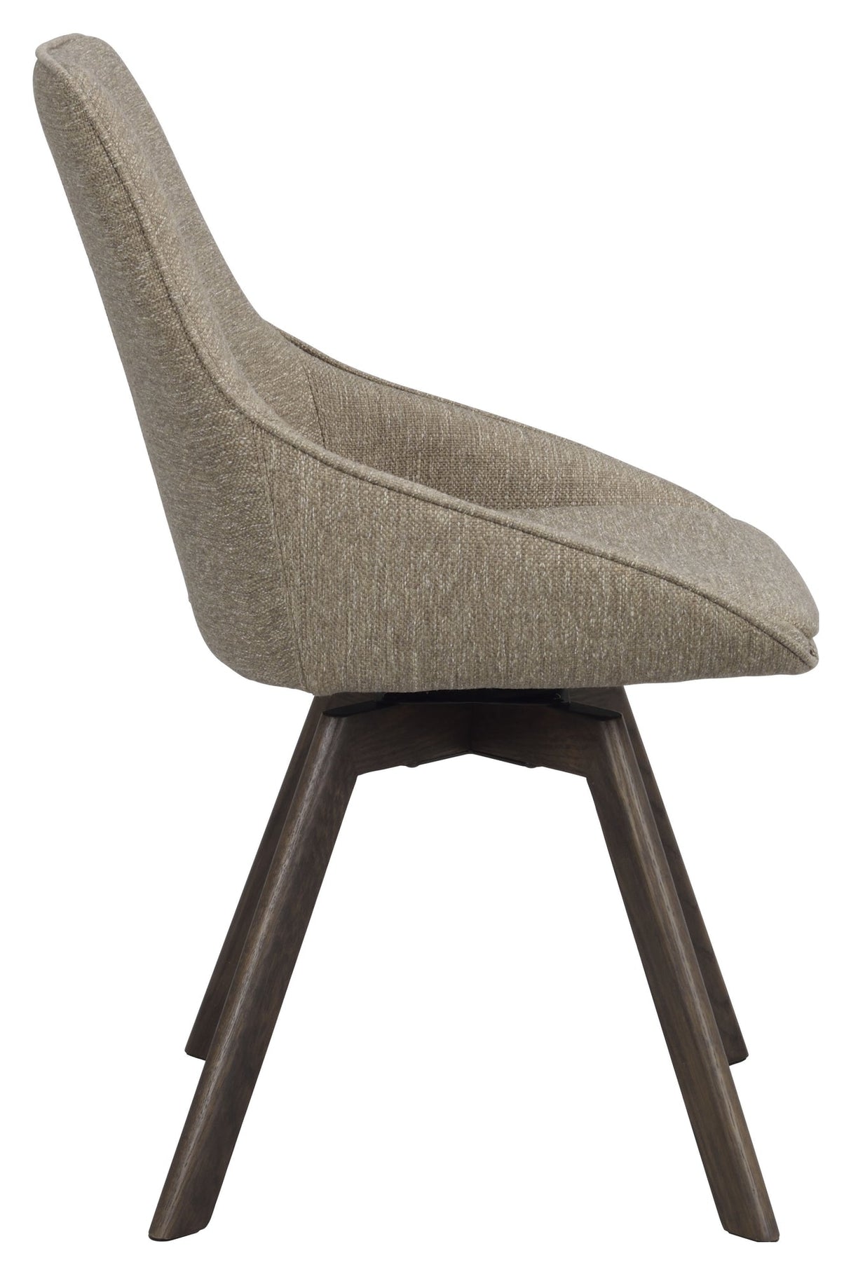 Alison, spisebordsstol - mørk beige/brun eg - UNOLIVING.COM