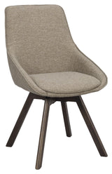 Alison, spisebordsstol - mørk beige/brun eg - UNOLIVING.COM