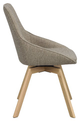 Alison, spisebordsstol - mørk beige/eg - UNOLIVING.COM