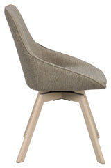 Alison, spisebordsstol - mørk beige/lys eg - UNOLIVING.COM