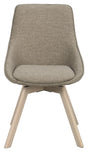 Alison, spisebordsstol - mørk beige/lys eg - UNOLIVING.COM