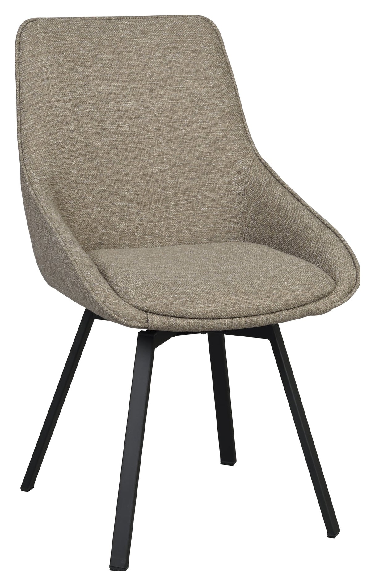 Alison, spisebordsstol - mørk beige/sort - UNOLIVING.COM