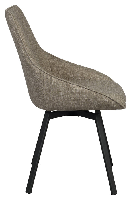 Alison, spisebordsstol - mørk beige/sort - UNOLIVING.COM