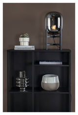 Altair Bordlampe sort metal, Amber glas - UNOLIVING.COM