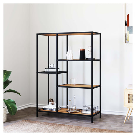 Altino, reol 112cm - sort/eg - UNOLIVING.COM