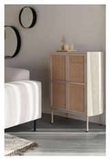 Amaya Højskænk, MDF, Flet, Beige - UNOLIVING.COM