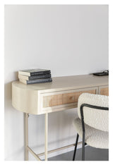 Amaya Konsolbord m. skuffer, MDF, Flet, Beige - UNOLIVING.COM