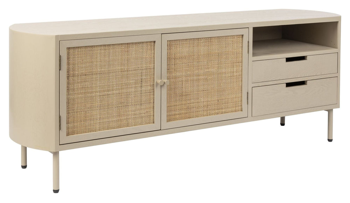 Amaya Skænk, MDF, Flet, Beige - UNOLIVING.COM