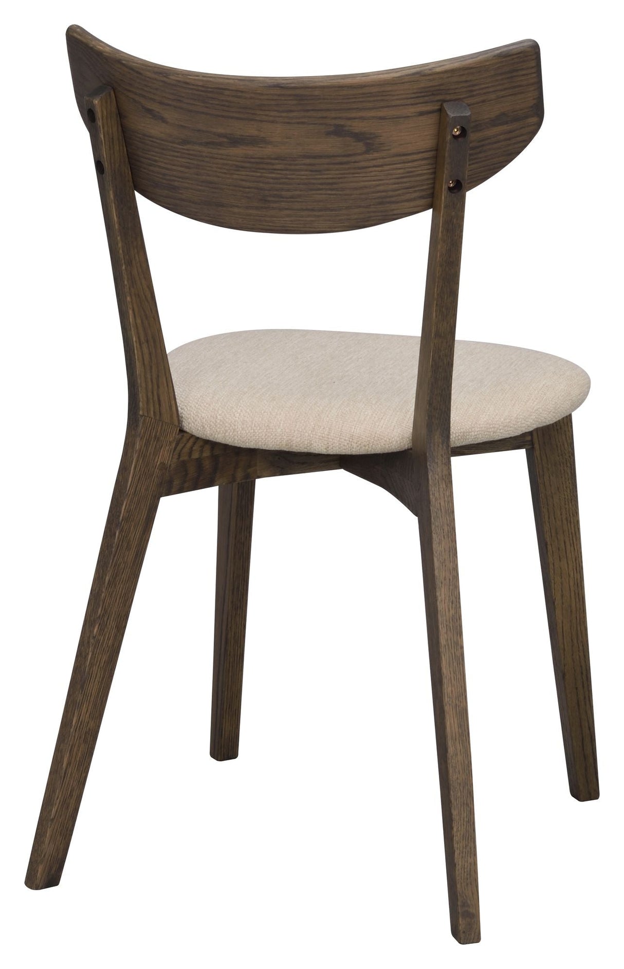 Ami Spisebordsstol, Brun massiv eg, beige stof - UNOLIVING.COM