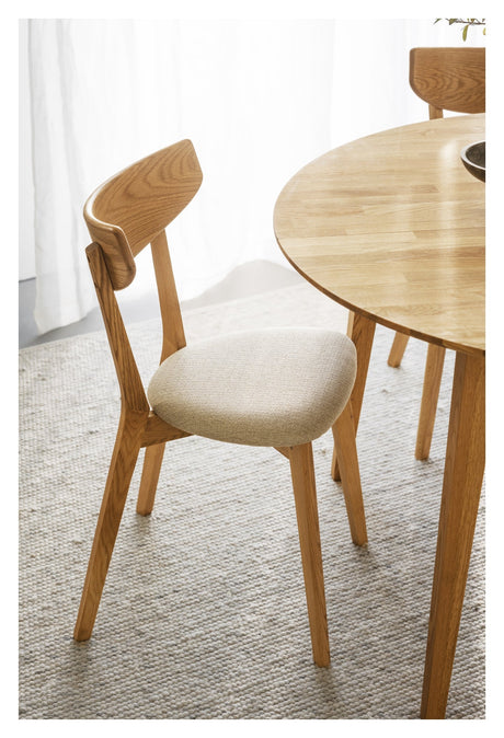 Ami, spisebordsstol - eg/grå - beige - UNOLIVING.COM