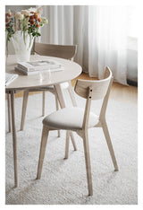 Ami, spisebordsstol - lys eg/grå - beige - UNOLIVING.COM