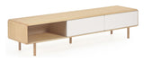 Anielle Tv - bord m. 2 låger, 180x39, Ask/Finér - UNOLIVING.COM