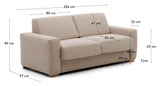 ANLEY 3 - pers. Sovesofa, Beige - UNOLIVING.COM