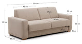 Anley, Sovesofa 3 - pers. - Beige - UNOLIVING.COM