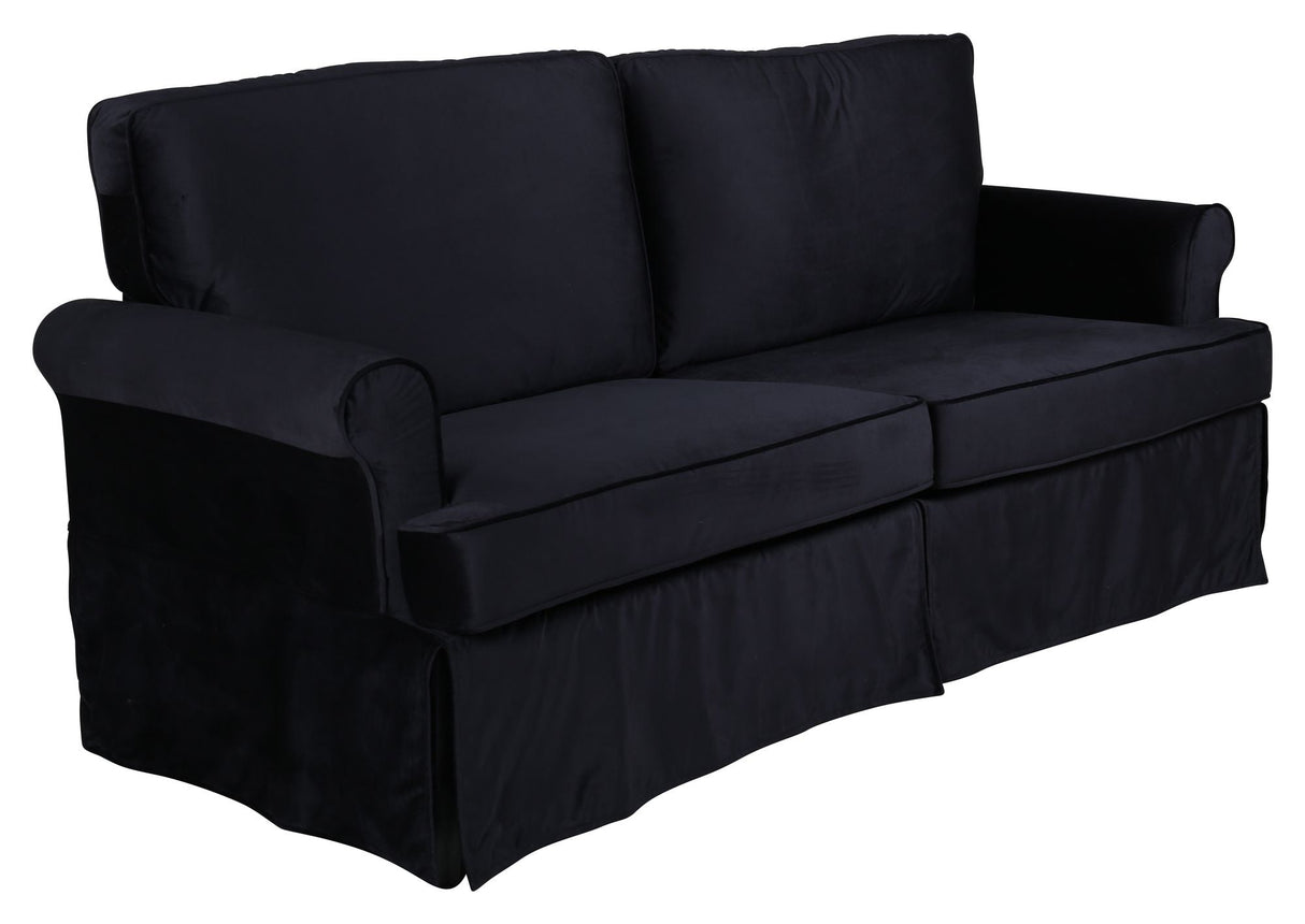 Anton 2 - pers. Sofa, Sort velour - UNOLIVING.COM