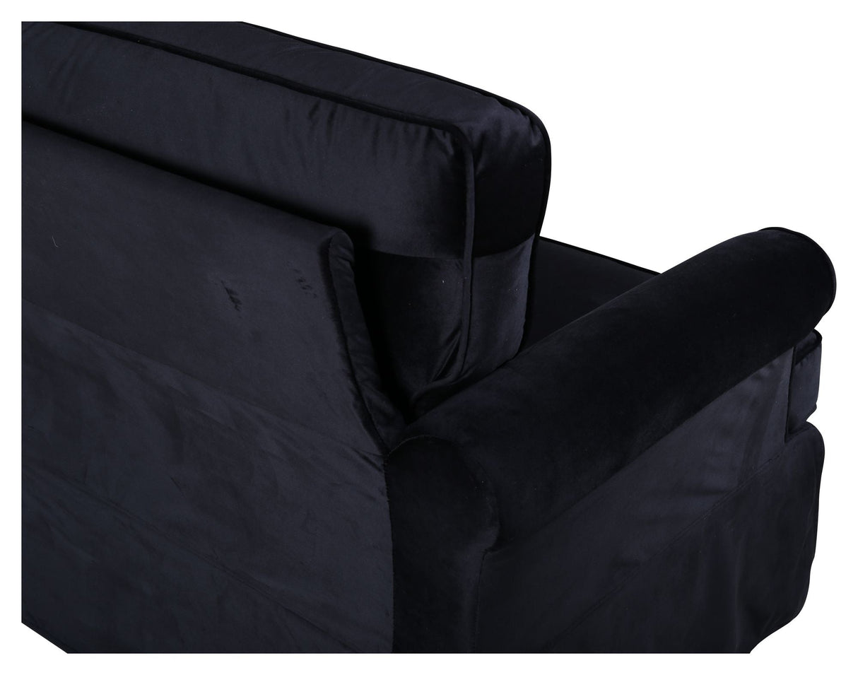 Anton 2 - pers. Sofa, Sort velour - UNOLIVING.COM