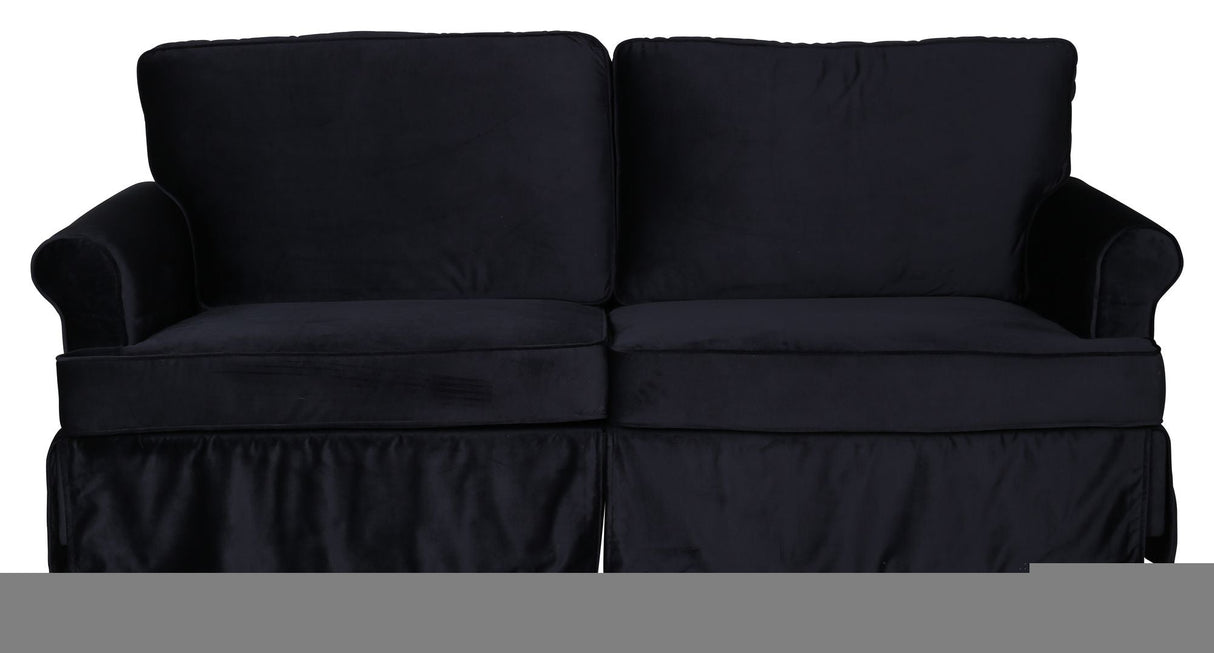 Anton 2 - pers. Sofa, Sort velour - UNOLIVING.COM