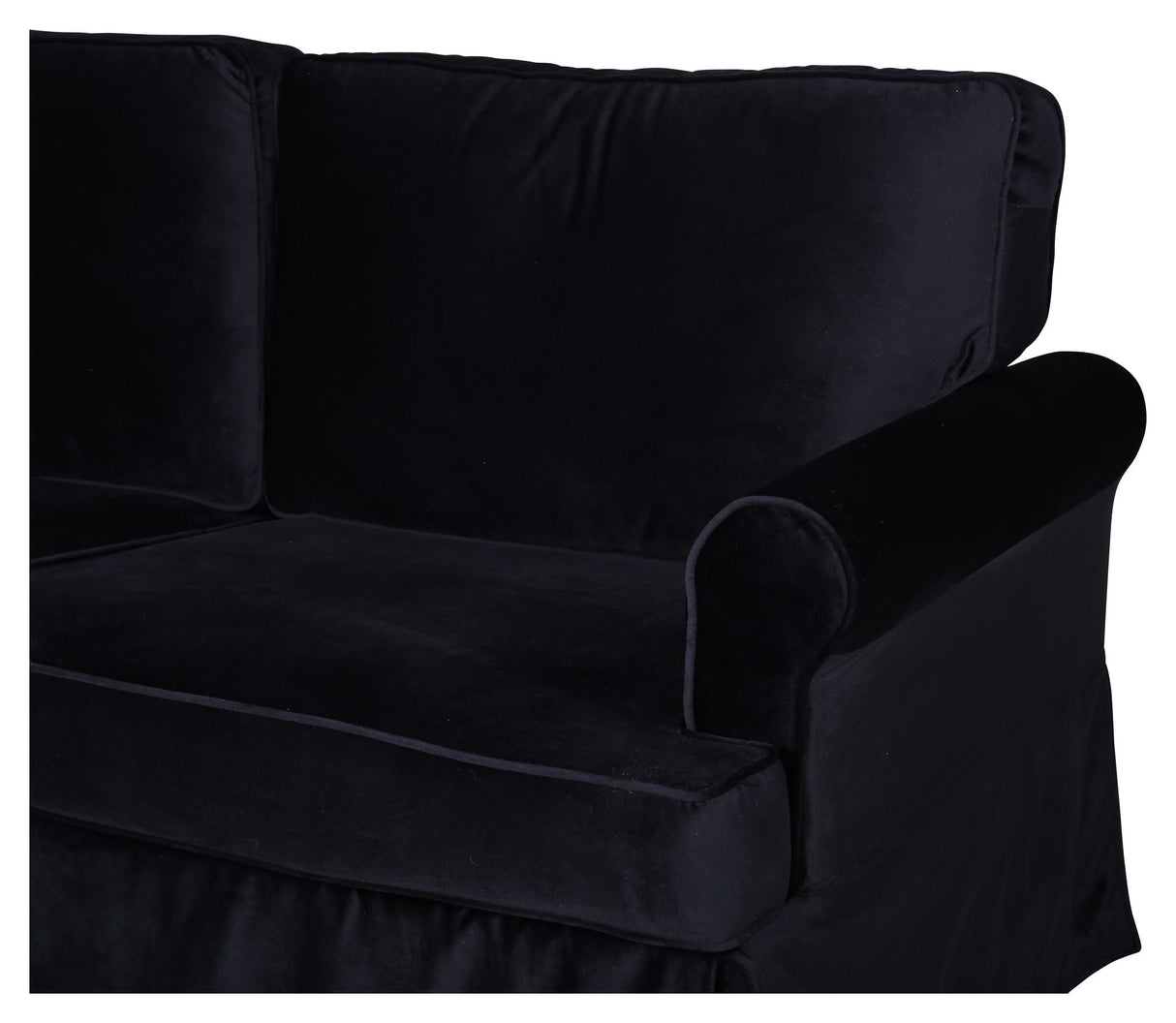 Anton 2 - pers. Sofa, Sort velour - UNOLIVING.COM