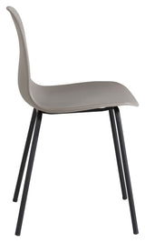 Arctic Spisebordsstol, Beige, Sorte metalben - UNOLIVING.COM